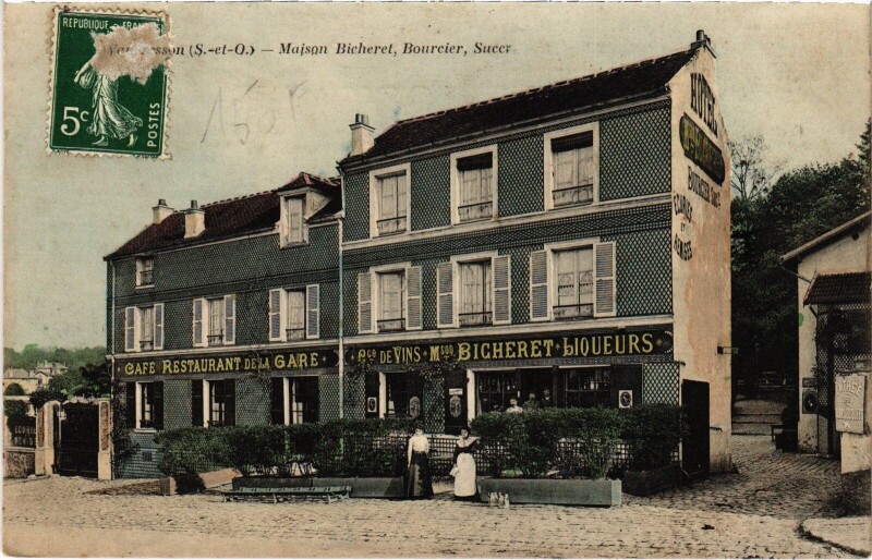 Carte postale ancienne Vaucresson Maison Bicheret Bourcier Succr à Vaucresson