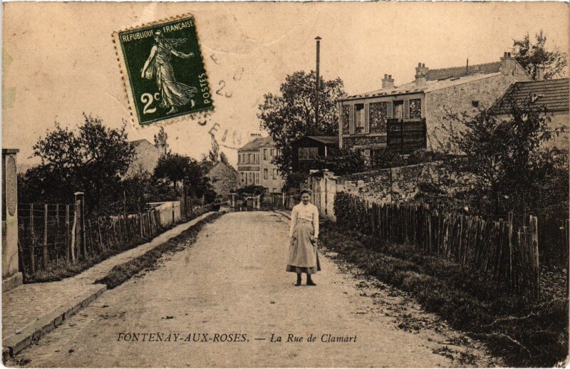 Carte postale ancienne Fontenay-aux-Roses Rue de Clamart à Clamart