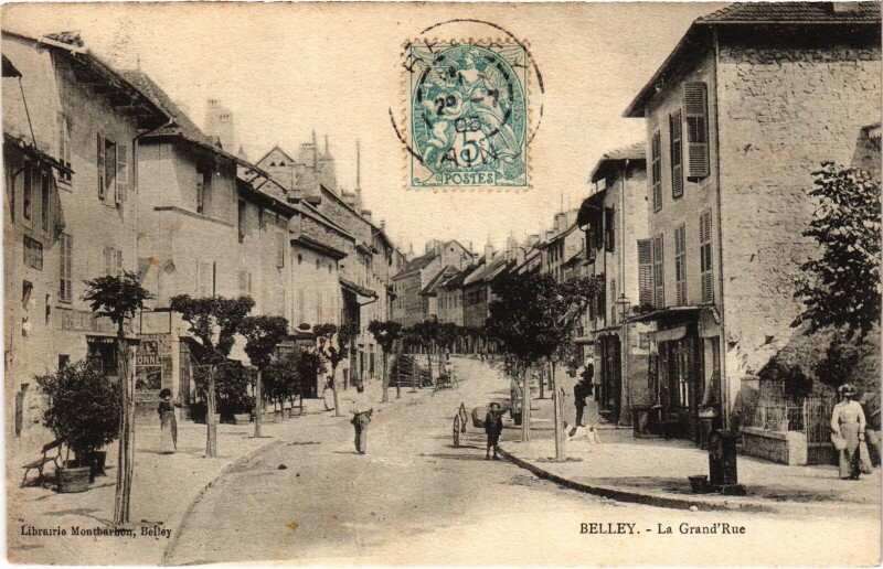 Carte postale ancienne Belley Grande Rue à Belley