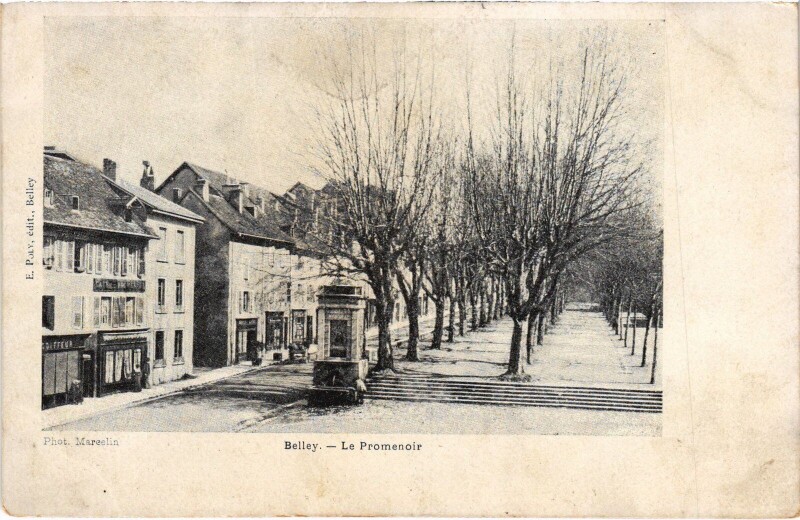 Carte postale ancienne Belley Le Promenoir à Belley
