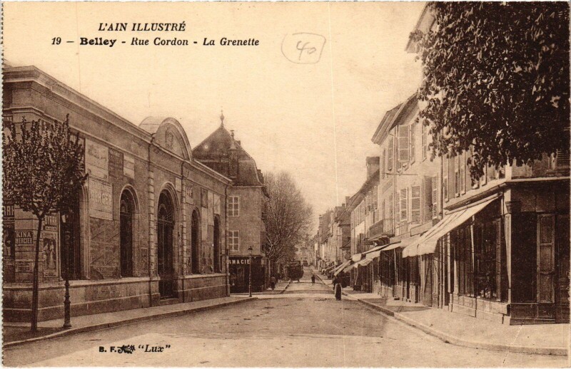 Carte postale ancienne Belley Rue Cordon La Grenette à Belley