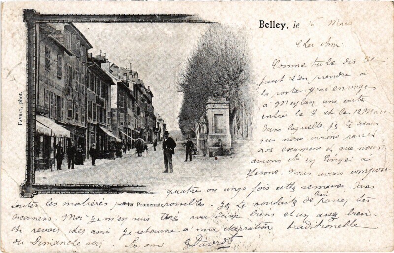 Carte postale ancienne Belley La Promenade à Belley
