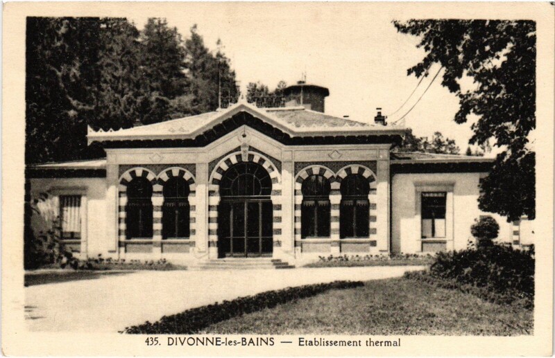 Carte postale ancienne Divonne Etablissement thermal