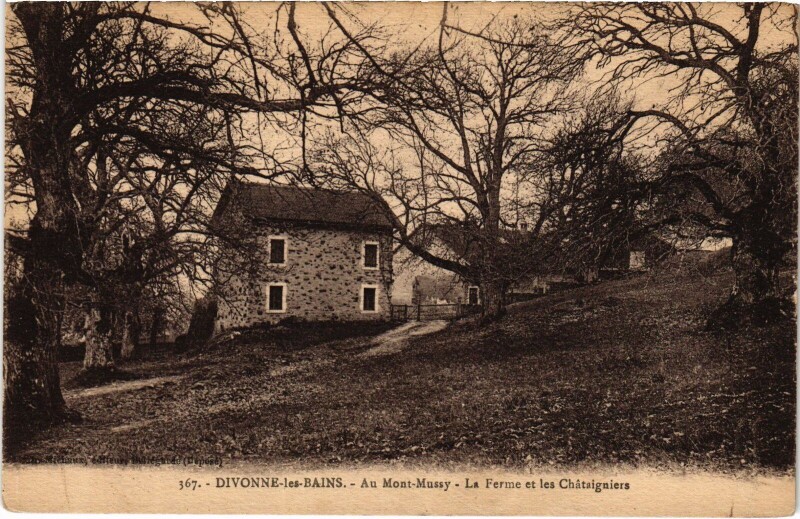 Carte postale ancienne Divonne La Ferme et les Chataigniers