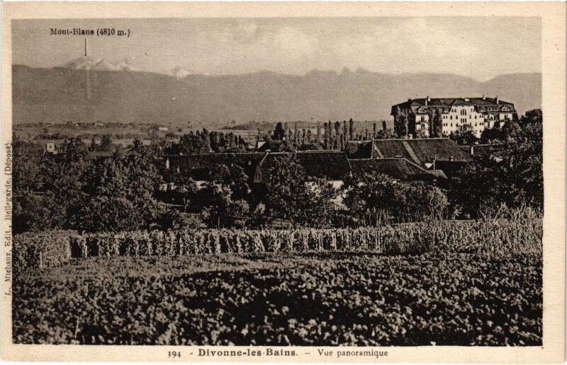 Carte postale ancienne Divonne vue panoramique