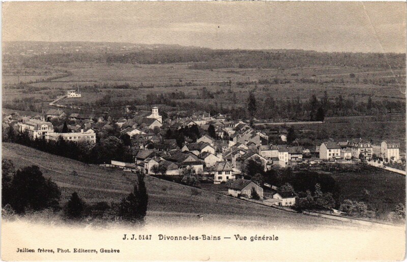 Carte postale ancienne Divonne vue generale
