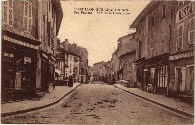 Carte postale ancienne Chatillon s Chalaronne Rue Pasteur
