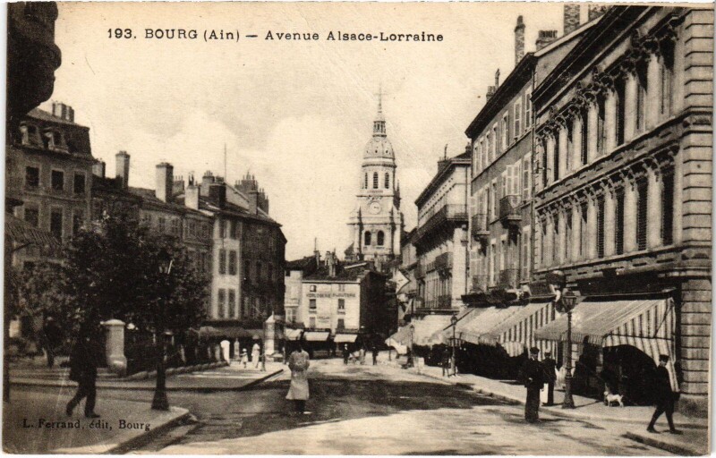 Carte postale ancienne Bourg en Bresse Avenue Alsace Lorraine à Bourg-en-Bresse