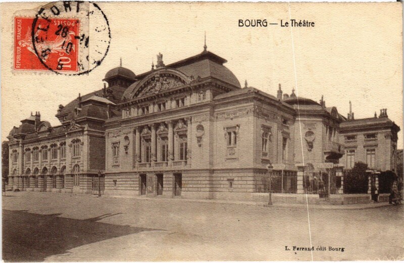 Carte postale ancienne Bourg en Bresse Le Theatre à Bourg-en-Bresse
