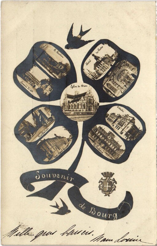 Carte postale ancienne Bourg en Bresse souvenir à Bourg-en-Bresse