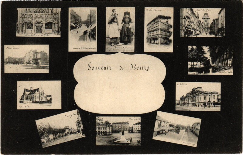 Carte postale ancienne Bourg en Bresse souvenir à Bourg-en-Bresse