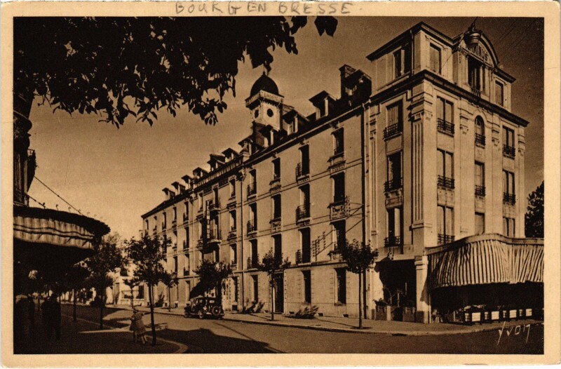 Carte postale ancienne Bourg en Bresse Hotel Terminus à Bourg-en-Bresse