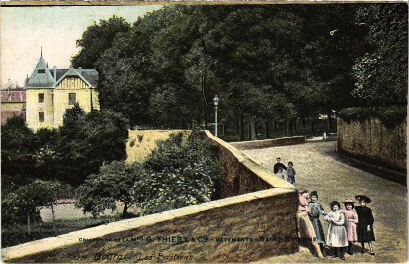 Carte postale ancienne Bourg en Bresse Les Bastions à Bourg-en-Bresse