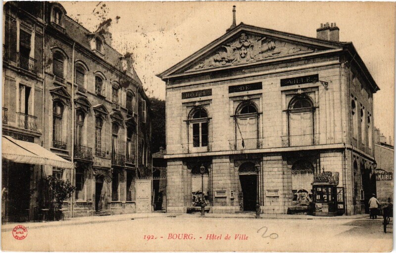 Carte postale ancienne Bourg en Bresse Hotel de ville à Bourg-en-Bresse