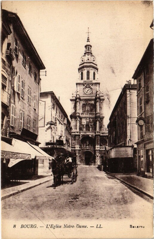 Carte postale ancienne Bourg en Bresse Brou Church à Bourg-en-Bresse