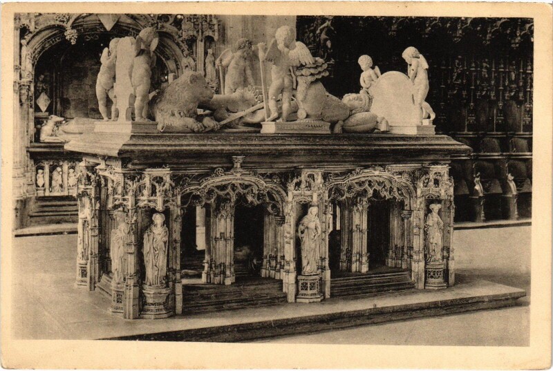 Carte postale ancienne Bourg en Bresse Brou Church Tombeau de Philibert le Beau à Bourg-en-Bresse