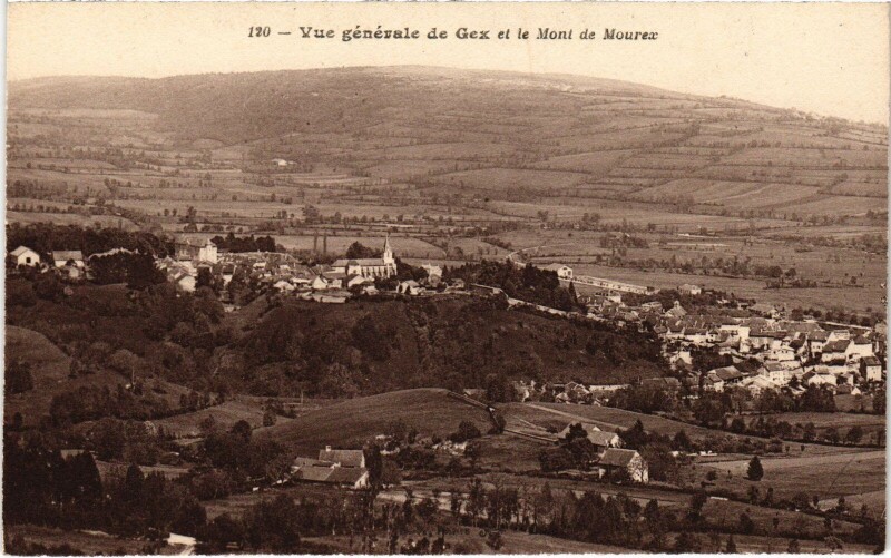 Carte postale ancienne Gex vue generale