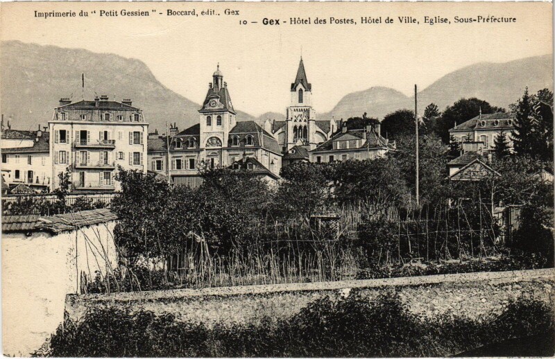 Carte postale ancienne Gex Hotel des Postes