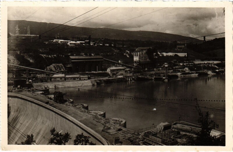 Carte postale ancienne Genissiat Barrage