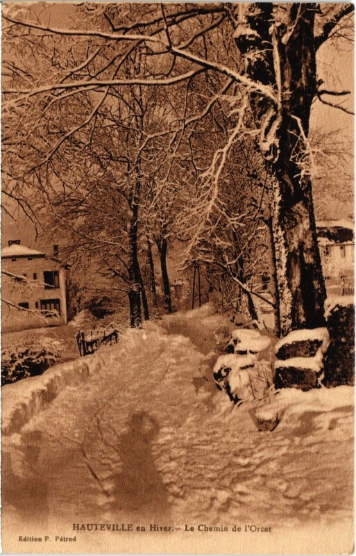 Carte postale ancienne Hauteville Le chemin de l'Orcet