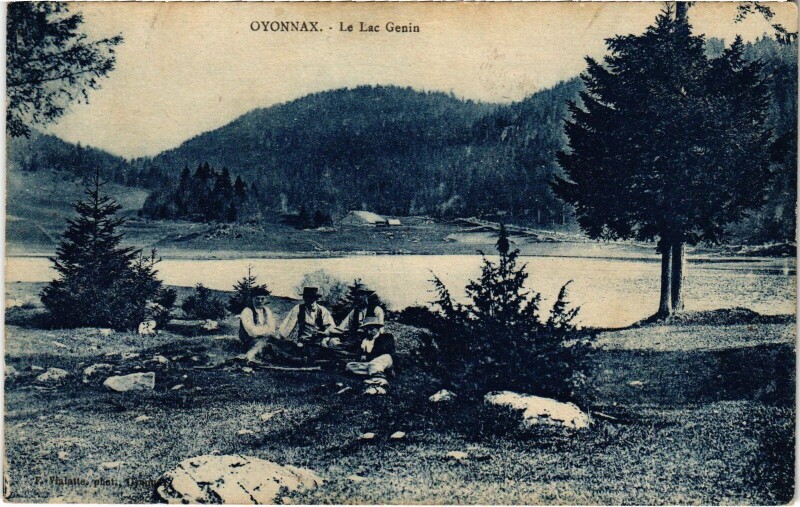 Carte postale ancienne Oyonnax Lac Genin à Oyonnax