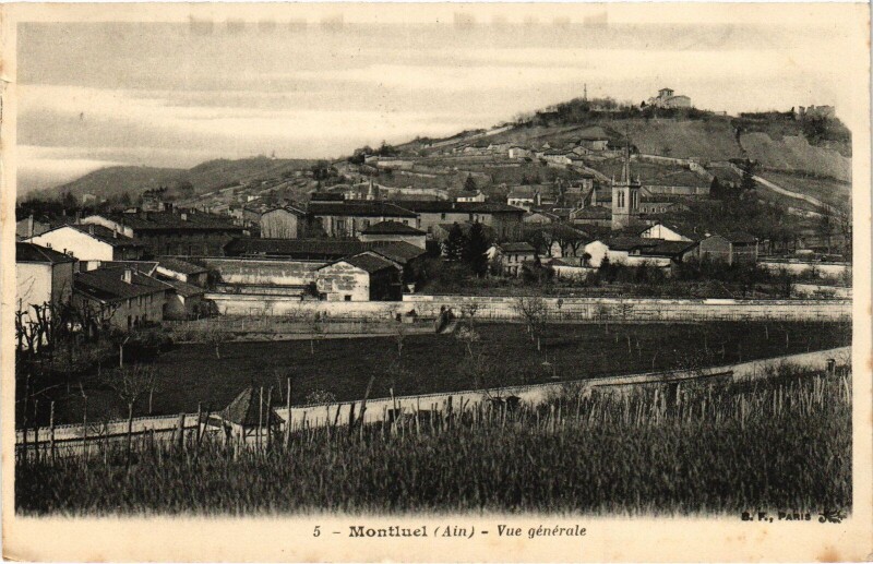 Carte postale ancienne Montluel vue generale à Montluel