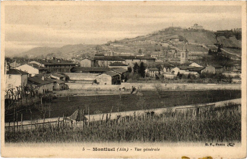 Carte postale ancienne Montluel vue generale à Montluel
