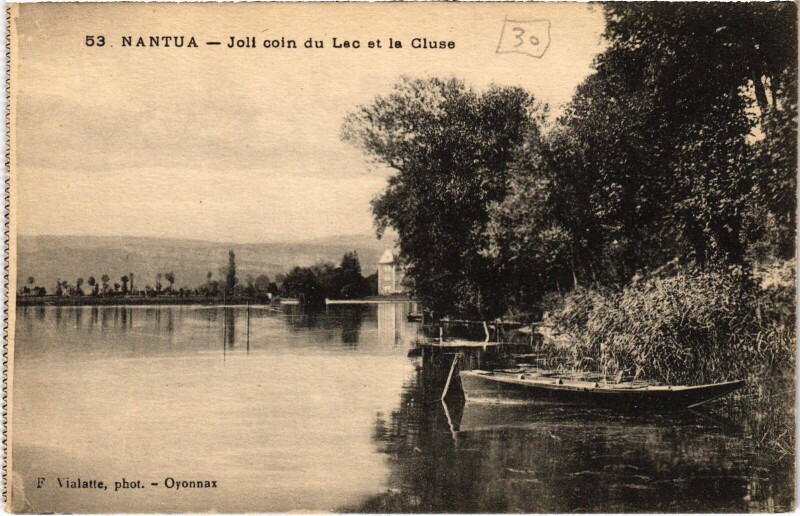 Carte postale ancienne Nantua Joli coin du Lac et la Cluse à Nantua
