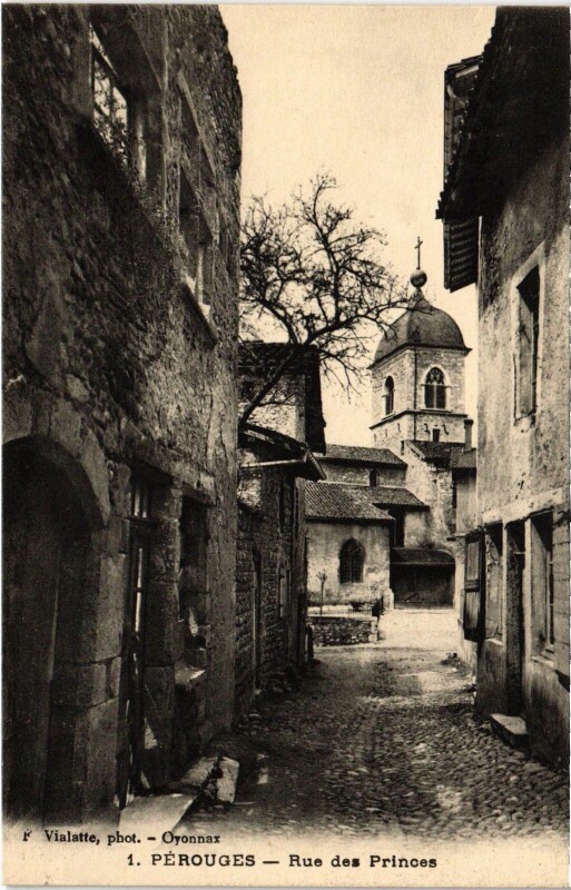Carte postale ancienne Perouges Rue des Princes