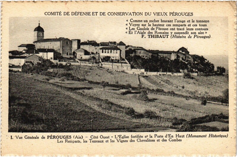 Carte postale ancienne Perouges vue generale