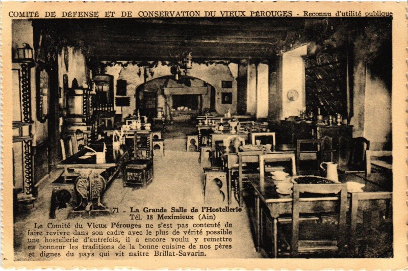 Carte postale ancienne Perouges Grande Salle de l'Ostellerie