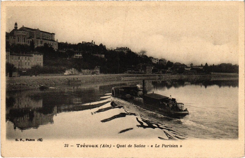 Carte postale ancienne Travaux Quai de Saone Le Parisien