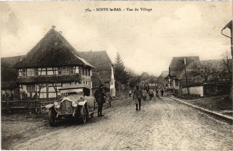 Carte postale ancienne Soppe le Bas Vue du Village à Soppe-le-Bas