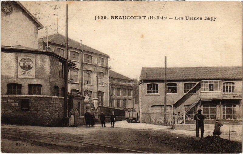Carte postale ancienne Beaucourt Usines Japy