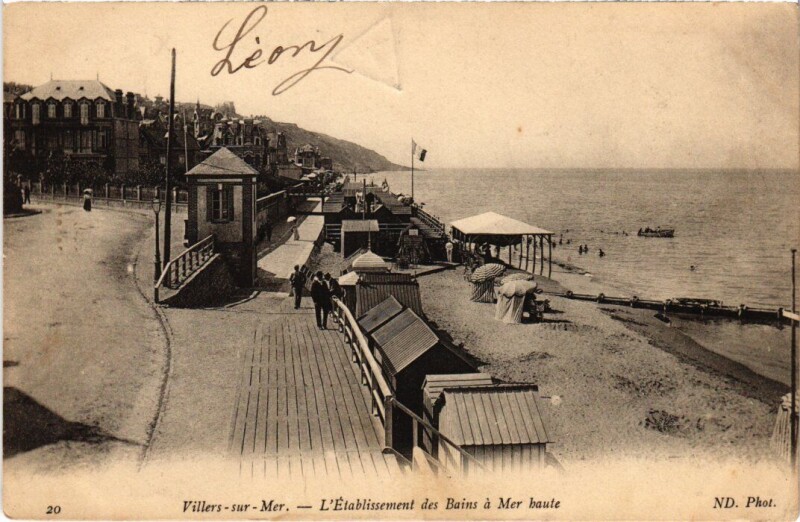 Carte postale ancienne Villers sur Mer L'Etablissement des Bains France à Villers-sur-Mer