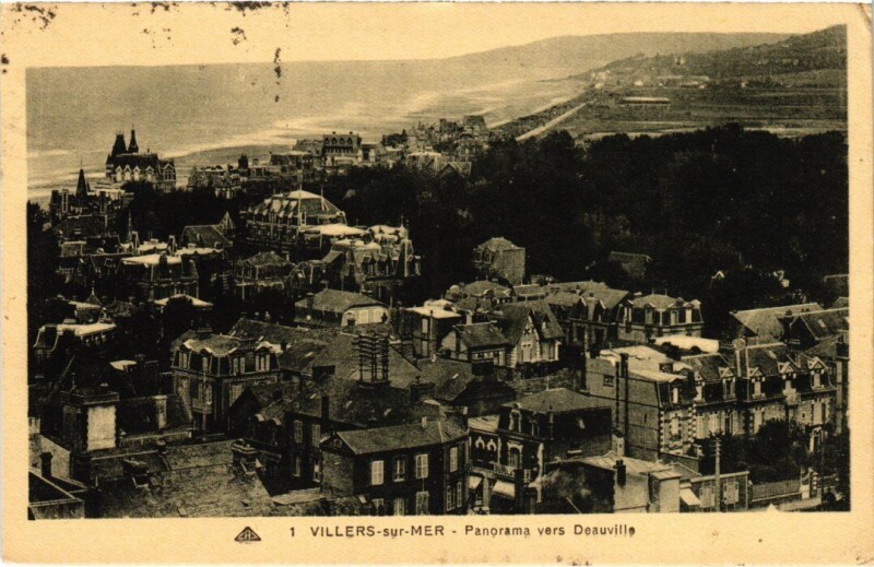 Carte postale ancienne Villers sur Mer Panorama vers Deauville France à Deauville