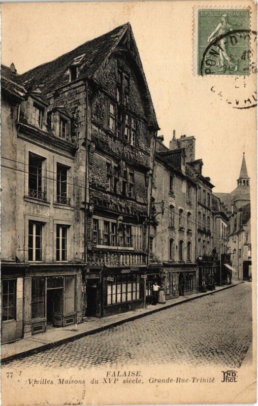 Carte postale ancienne Falaise Vieilles Maisons France à Falaise