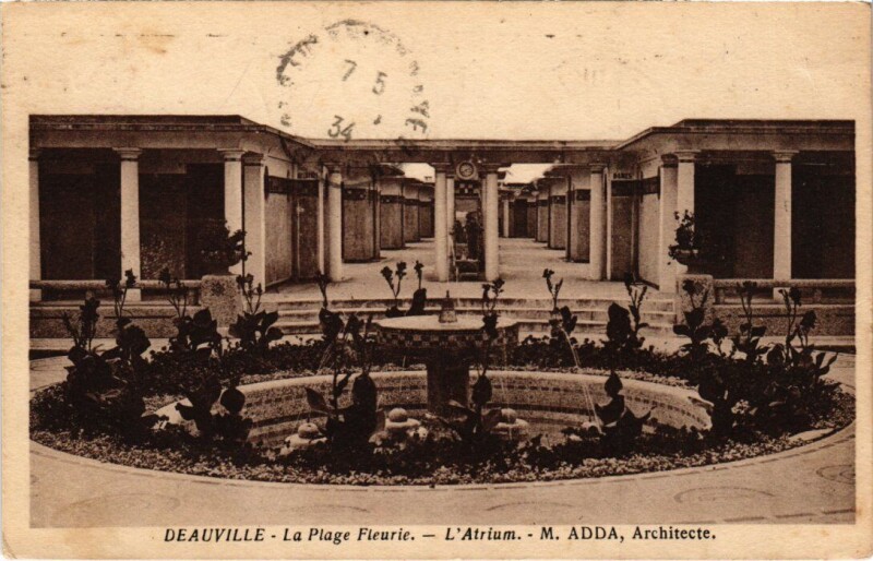 Carte postale ancienne Deauville La Plage Fleurie, L'Atrium France à Deauville