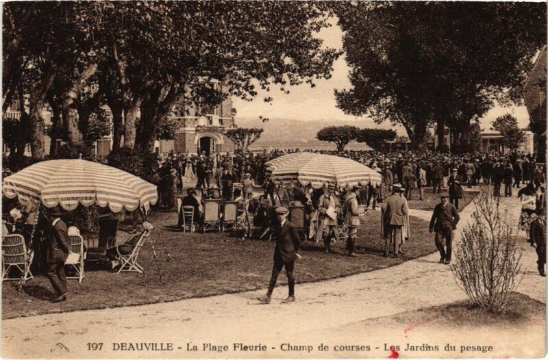 Carte postale ancienne Deauville La Plage Fleurie France à Deauville