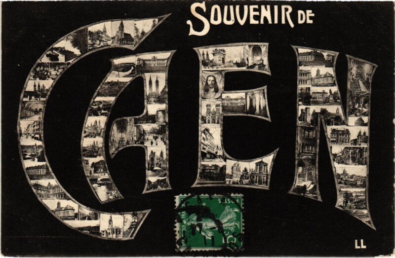 Carte postale ancienne Souvenir de Caen France