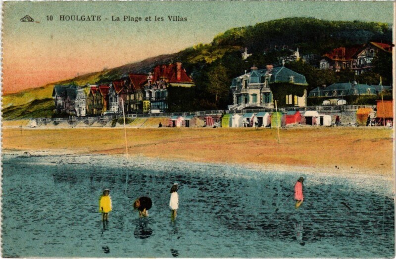 Carte postale ancienne Houlgate La Plage et les Villas France à Houlgate