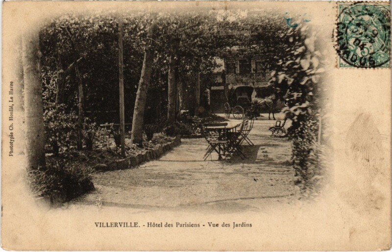 Carte postale ancienne Villerville Vue des Jardins France à Villerville