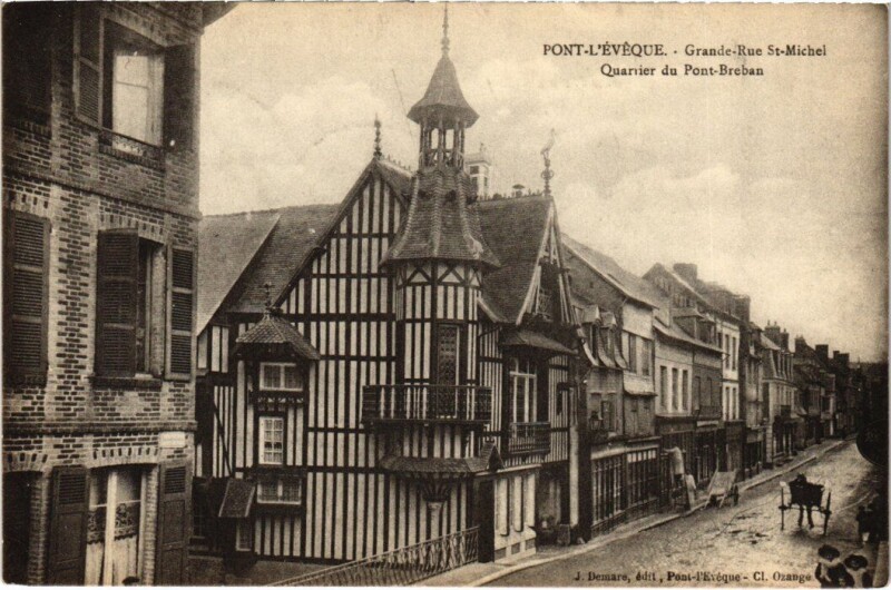 Carte postale ancienne Pont-l'Eveque Grande Rue St.Michel France
