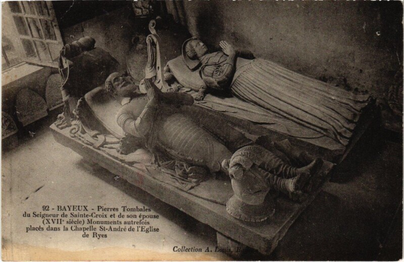 Carte postale ancienne Bayeux Pierres Tombales France à Bayeux