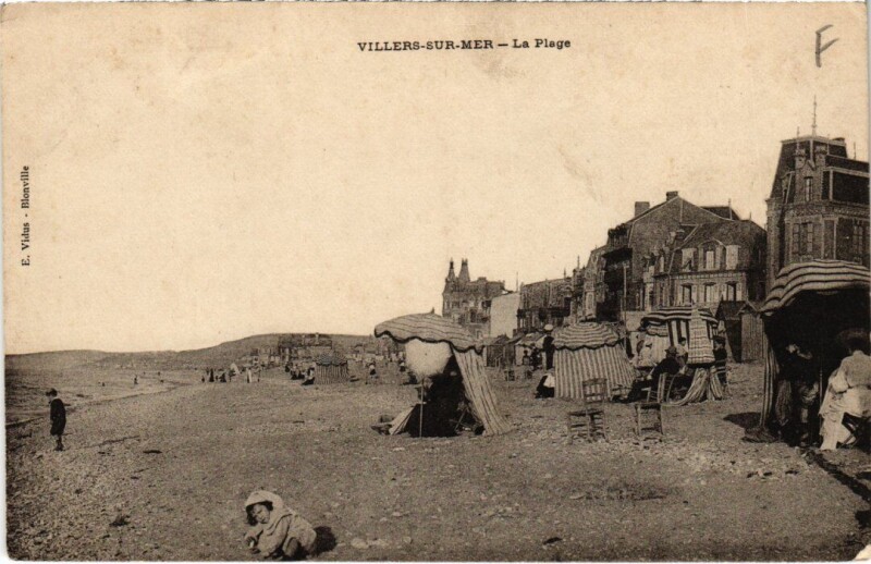Carte postale ancienne Villers sur Mer La Plage France à Villers-sur-Mer
