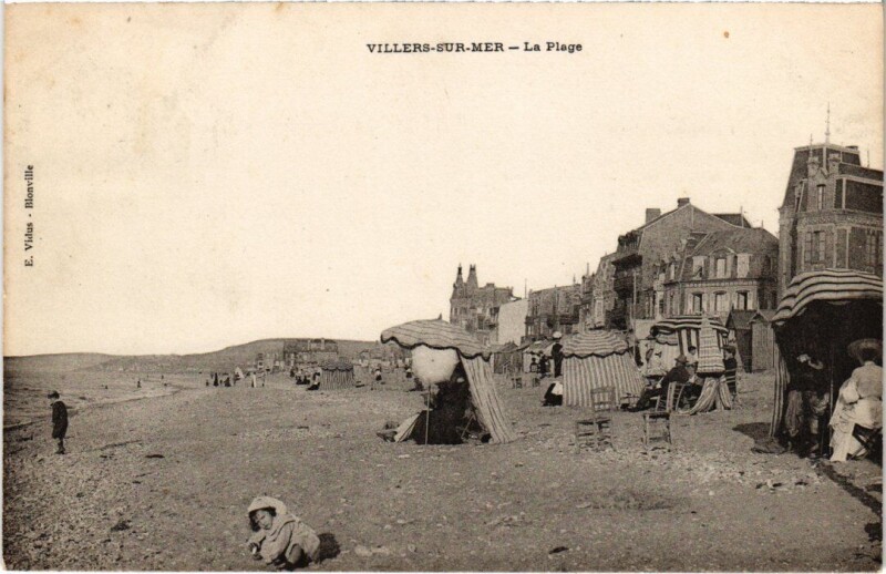 Carte postale ancienne Villers sur Mer La Plage France à Villers-sur-Mer