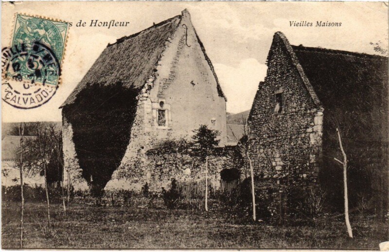 Carte postale ancienne Honfleur Vieilles Maisons France à Honfleur