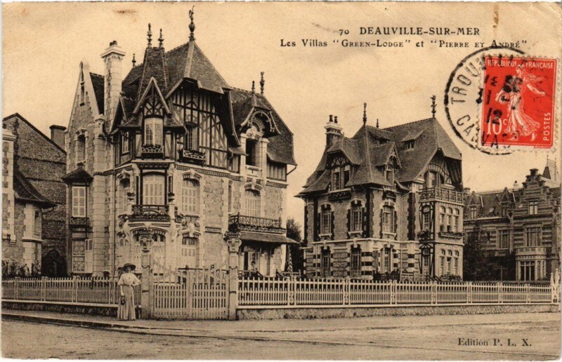 Carte postale ancienne Deauville Les Villas Green Lodge France à Deauville