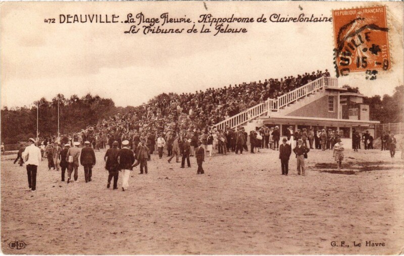 Carte postale ancienne Deauville La Plage Fleurie France à Deauville