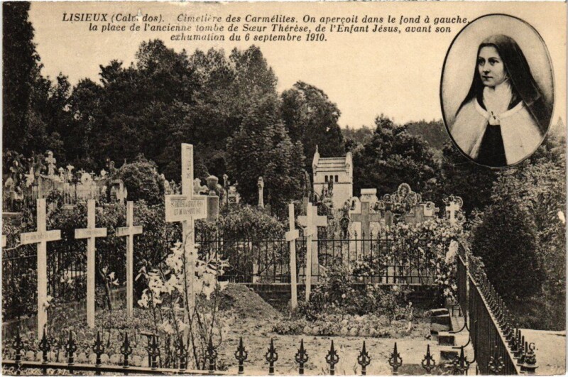 Carte postale ancienne Lisieux Cimetiere des Carmelites France à Lisieux